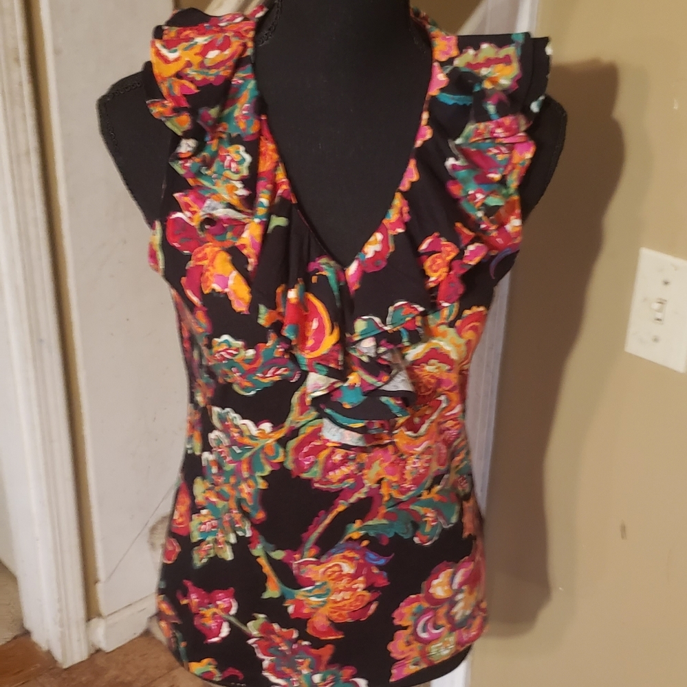 Women's Ralph Lauren Ruffle Collar Top